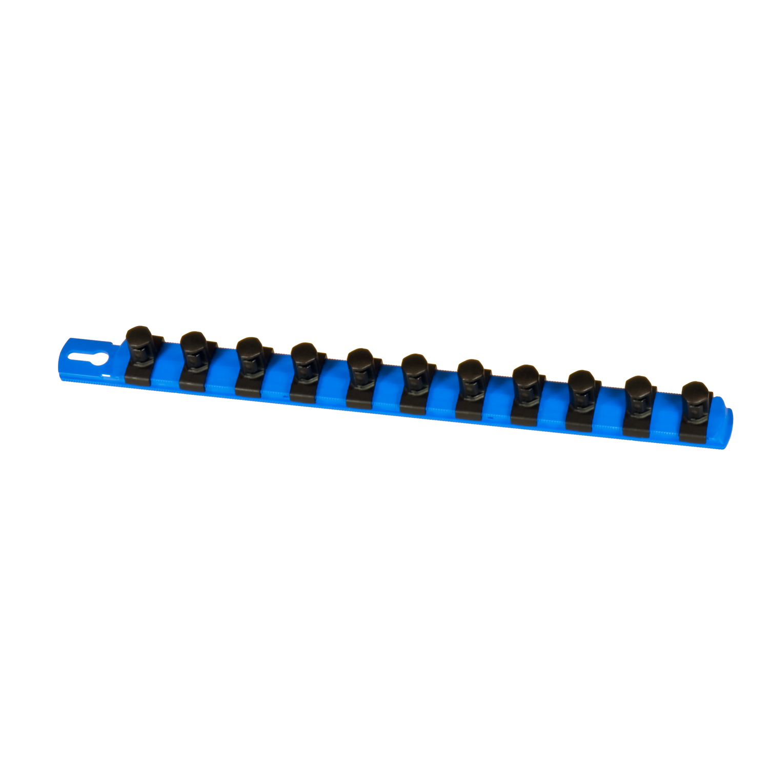 Blue Ernst Manufacturing 13-Inch Socket Organizer with 15 1/4-Inch Twist Lock Clips 