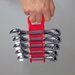 7 Tool GRIPPER Stubby Wrench Organizer-Red - 5072