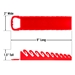 10 Tool GRIPPER Stubby Wrench Organizer-Red - 5074