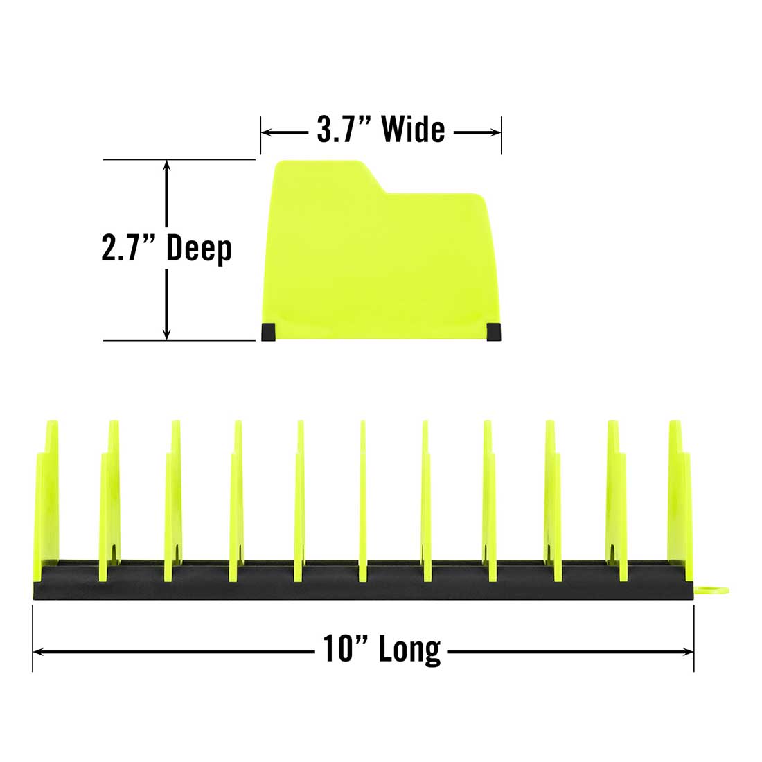 Ernst Plier Pro 10-Plier Tool Organizer – Hi-Viz Neon Yellow, Fits In Toolbox Or Drawer