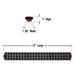 13” 72 tool Magnetic Bit Bar - Black/Red - 5741