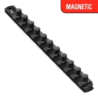 13” Magnetic Socket Organizer w/Twist Lock Clips - Black-1/2" socket holders organizers, best socket organizer, socket set organizer, tool box socket organizers, magnetic socket organizer, tool socket organizer, socket tray organizer, socket organization, socket rail organizer, snap on socket organizer, socket organizer diy, socket holder, magnetic socket holder, socket holders, magnetic socket holders, snap on socket holder, socket set holder, best socket holder, plastic socket holder, socket holder magnetic, socket holder rail, ernst socket rails, magnetic socket rail, socket rails, socket rail, rails socket, socket rails and clips, best socket rails, ernst socket organizer, socket storage, twist lock, twistlock, twist socket, twist socket set, socket lock, lock a socket, snap on socket set