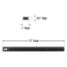 13” Universal Socket Rail -Black - 8392B