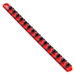 18” Socket Organizer And 15 Dura-Pro HD Clips - Red-3/8" - 8320