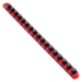 18” Socket Organizer And 17 Dura-Pro HD Clips - Red-1/2" - 8321