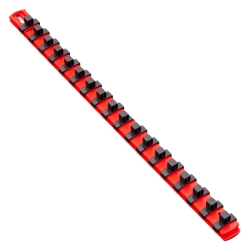 18” Socket Organizer And 18 Dura-Pro HD Clips - Red-3/8" socket holders organizers, best socket organizer, socket set organizer, tool box socket organizers, magnetic socket organizer, tool socket organizer, socket tray organizer, socket organization, socket rail organizer, snap on socket organizer, socket organizer diy, socket holder, magnetic socket holder, socket holders, magnetic socket holders, snap on socket holder, socket set holder, best socket holder, plastic socket holder, socket holder magnetic, socket holder rail, ernst socket rails, magnetic socket rail, socket rails, socket rail, rails socket, socket rails and clips, best socket rails, ernst socket organizer, socket storage, twist lock, twistlock, twist socket, twist socket set, socket lock, lock a socket, snap on socket set