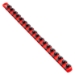 18” Socket Organizer And 18 Dura-Pro HD Clips - Red-3/8" - 8320