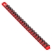 18” Socket Organizer w/Twist Lock Clips - Red-1/4" - 8400