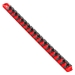 18” Socket Organizer w/Twist Lock Clips - Red-3/8" - 8401