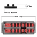 2 Rail Twist Lock Socket Boss® 8” - Red-1/2" - 8554