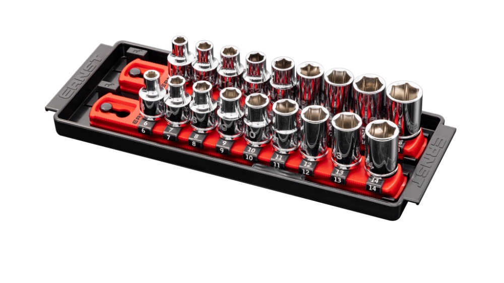 Locker Socket - 2 Rail Twist Lock Socket Boss® 8” - Red-3/8