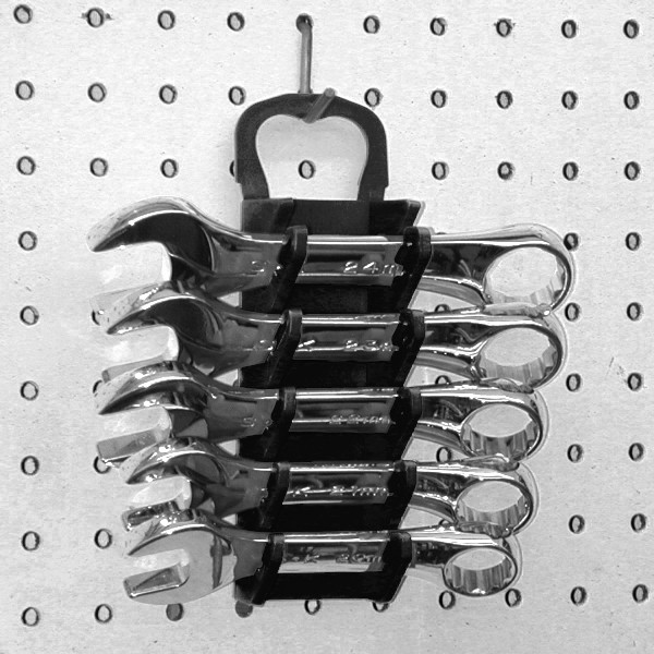 Ernst 5075 Gripper Wrench Organizer 10 Tool Black 