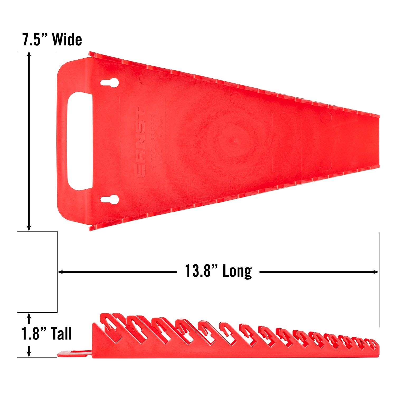 Ernst Manufacturing Gripper Wrench Organizer 4 Tool Red 