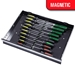 20 Tool Screwdriver Rail Set w/Magnet - Black - 6011M