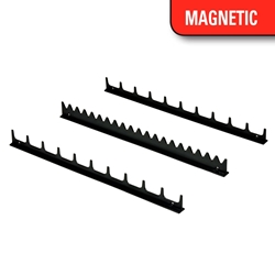 20 Tool Screwdriver Rail Set W/Magnetic Tape - Black 