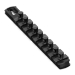 8” Socket Organizer w/Twist Lock Clips - Black-3/8" - 8427