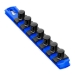 8” Socket Organizer w/Twist Lock Clips - Blue-1/2" - 8409