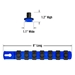 8” Socket Organizer w/Twist Lock Clips - Blue-1/2" - 8409