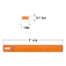 8” Universal Socket Rail - Orange - 8383B