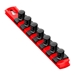 8” Socket Organizer w/Twist Lock Clips - Red-1/2" - 8412
