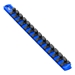 13” Socket Organizer w/Twist Lock Clips - Blue-3/8" - 8418
