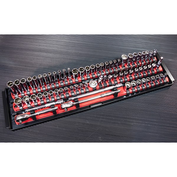 Plateau De Rangement Pour Douilles Ernst Socket Boss - 2 Rails Universels, Clips Twist-Lock, 37.8x9.2x3.4 Cm | Pour Tiroir, Banc, Transport