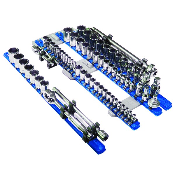 1/2" Dr Magnetic Socket Organizer Rail Blue USA Warranty Ernst 8409M  8" Long 