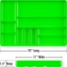 Ten Compartment Organizer Tray-Green - 5018