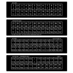 Socket Clip ID labels - 96 labels socket rail clips, socket rails and clips