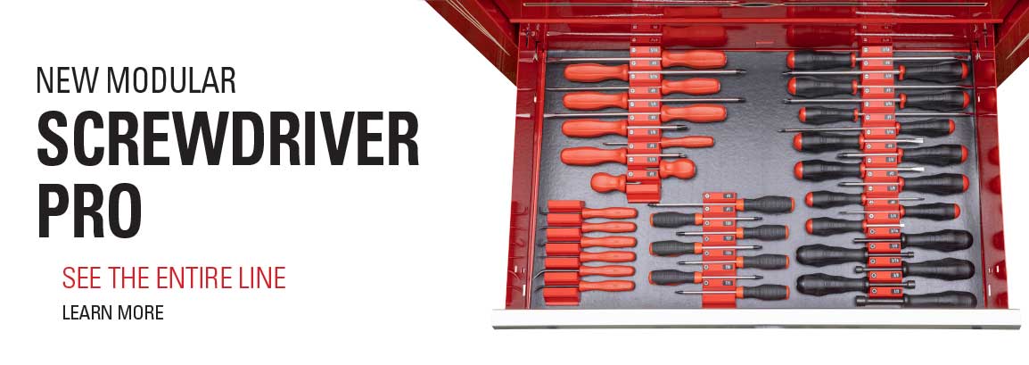 The ultimate pro line for organizing your screwdrivers